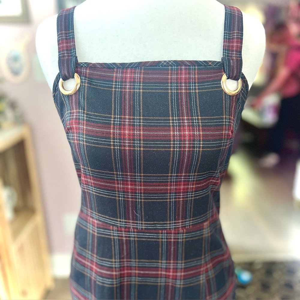 Forever 21 Blue & Red Plaid Sheath Dress - Picture 2 of 8